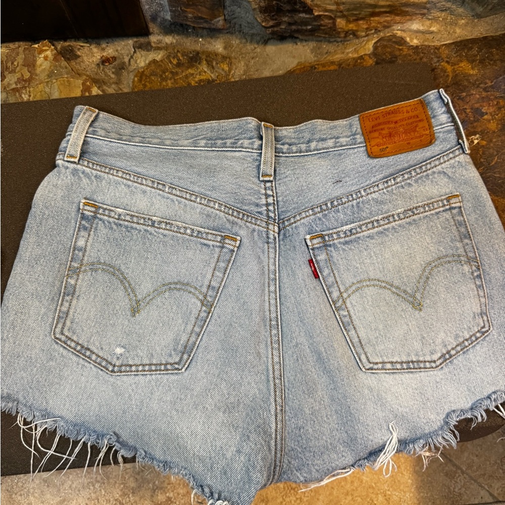 Levi's Light Blue Jean Shorts